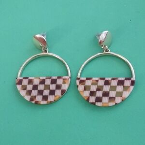 C&C California Gold and Brown Geometric Earrings
